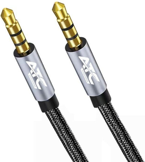 ATC 3.5mm Jack Cable 3.5mm Male - 3.5mm Male Black 2m With Gold Plated Terminals 3.5 TRS
