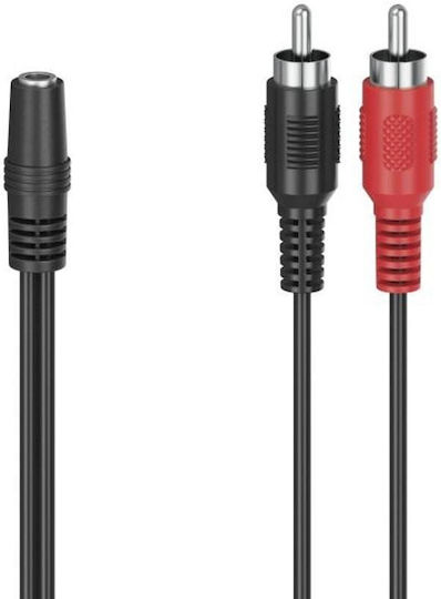 HAMA Кабел За Звук 3,5 мм Женски - RCA Мъжки Черен 0,1 м 00205186