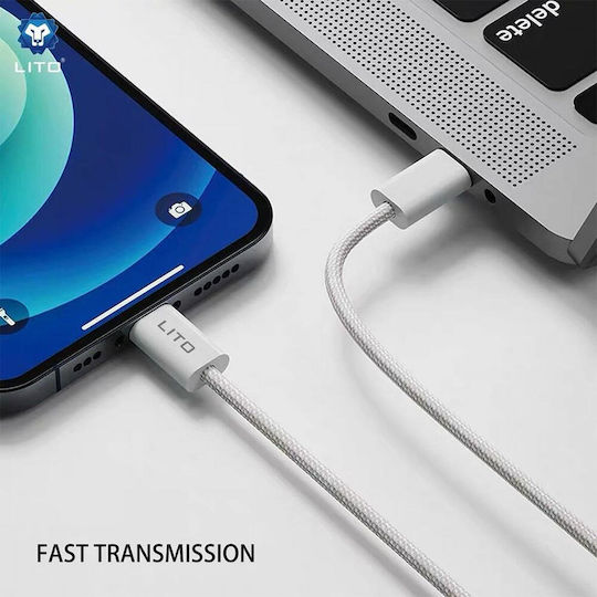 Lito USB-C zu Lightning Kabel 60W Weiß 2m