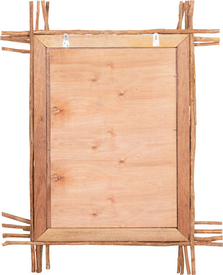 HomeMarkt Twigger Καθρέπτης Τοίχου με Μπεζ Ξύλινο Πλαίσιο 100x80cm