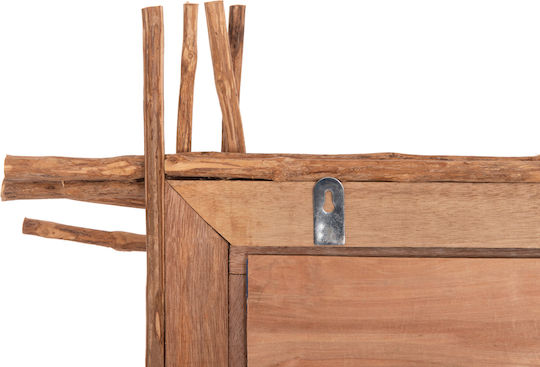 HomeMarkt Twigger Καθρέπτης Τοίχου με Μπεζ Ξύλινο Πλαίσιο 100x80cm