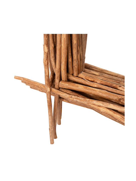 HomeMarkt Twigger Καθρέπτης Τοίχου με Μπεζ Ξύλινο Πλαίσιο 100x80cm