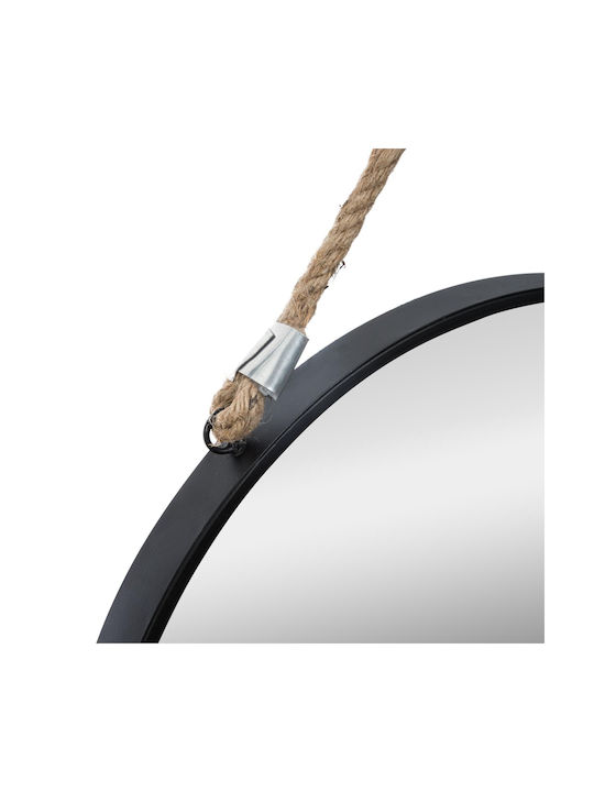 Atmosphera Oglindă de Perete cu Negru Ramă din Diametru 38cm 1buc
