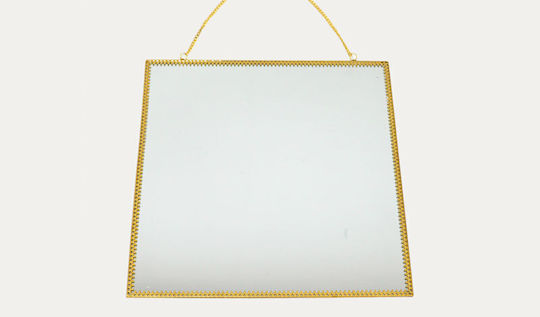 Faitakis Pack 0503238 Огледало Правоъгълно Златисто 29x29см Faitakis Pack 0503238 Огледало Правоъгълно Златисто 29x29см
