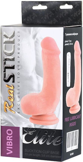 Realistic Vibrator with Remote Control 15cm Flesh