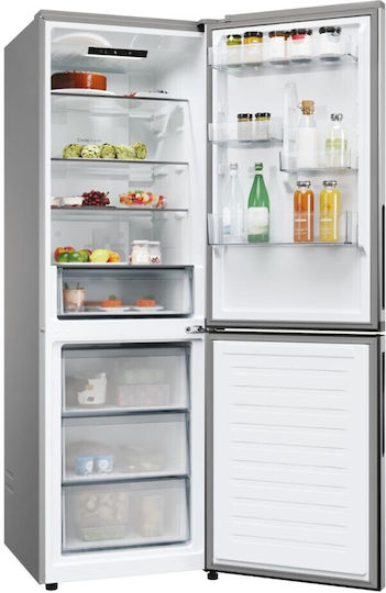 Candy Fridge-Freezer 355lt NoFrost H185xW59.5xD66.7cm Inox CNCQ2T618EX