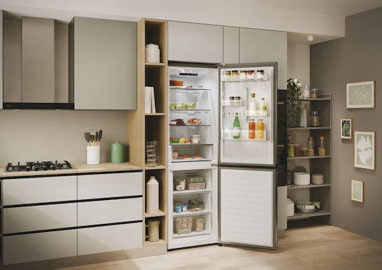 Candy Fridge-Freezer 355lt NoFrost H185xW59.5xD66.7cm Inox CNCQ2T618EX