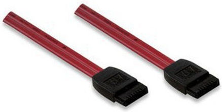 Cable Manhattan Sata-m/m Shielded 0.5m Red