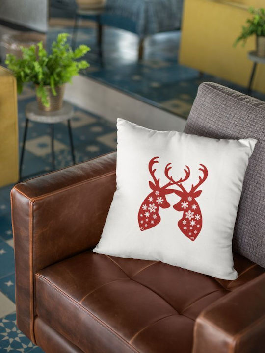 Perna Decorativă de Crăciun Pătrat Alb 40x40buc