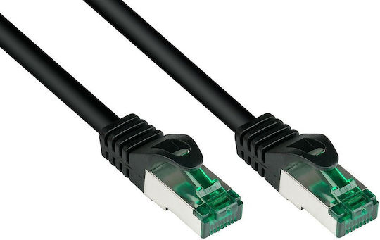 Alcasa S/FTP Cat.6a (Gigabit) Καλώδιο Δικτύου Ethernet 100m Μαύρο