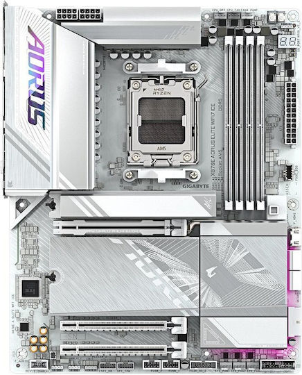 Gigabyte AORUS ELITE WIFI7 ICE Motherboard ATX with AMD AM5 Socket