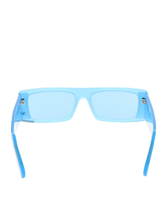GCDS Unisex Sunglasses with Blue Frame and Blue Lens