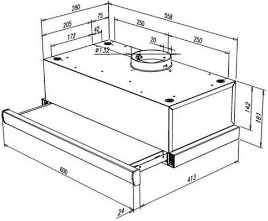 Teka TL 6420 Συρόμενος Απορροφητήρας 60cm Inox