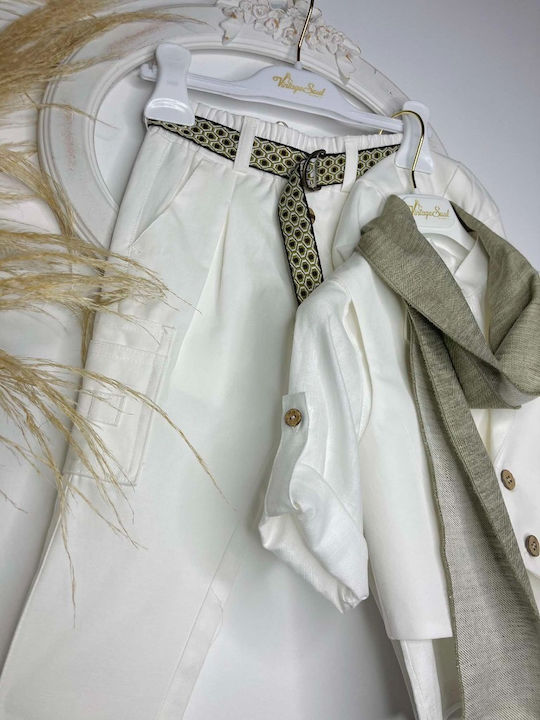 Vintage Soul Taufkleidung für Jungen Khaki Anzug