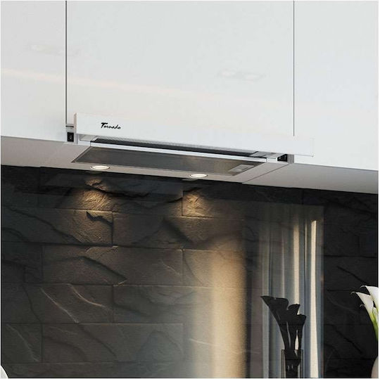 Tornado Storm 700 Sliding Vent Hood 50cm White
