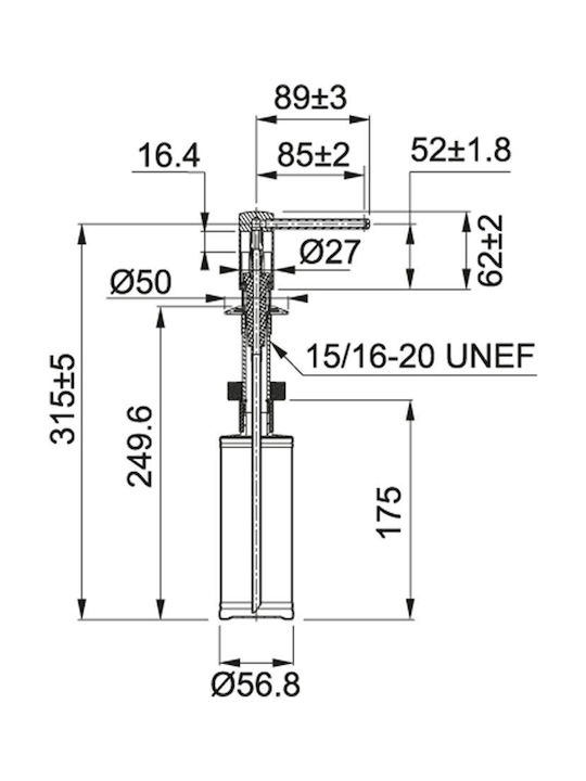 Franke Comfort Dispenser Μεταλλικό Μαύρο 350ml
