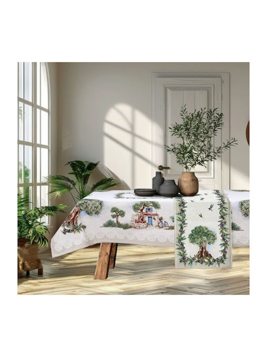 Dimeco Runner Catania Ecru|Green 45x140cm