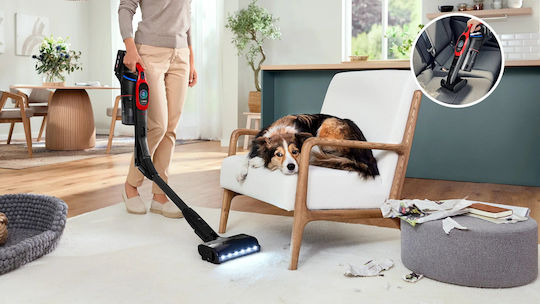 Bosch Unlimited 10 ProAnimal Прахосмукачка 2 в 1 Stick & Ръчна Червена