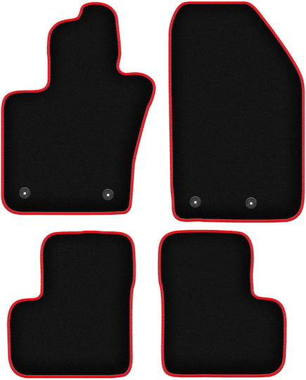 Carlux Red Car Mats for Fiat 500X Crossover 2014-2018