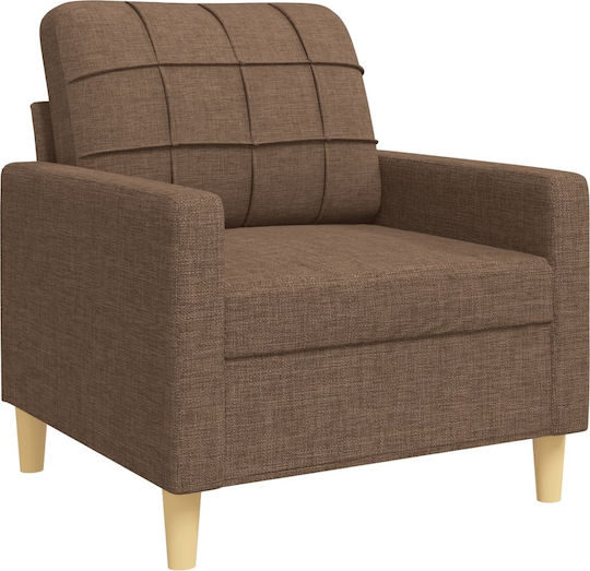 Living Room Furniture Set 3-Seater & 2-Seater & Armchair Brown