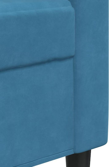Living Room Furniture Set 2 seater & 2 seater & Armchair Blue