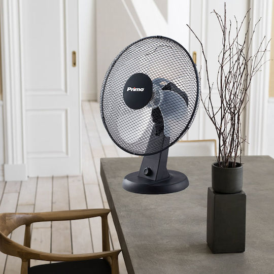 Primo PRTF-80593 Tischgerät Ventilator 50W Lüfterdurchmesser 40cm Schwarz