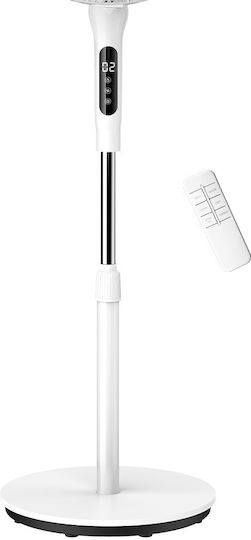 Lamtech Lamtech Pedestal Fan 55W with a 40cm Diameter Remote Control White