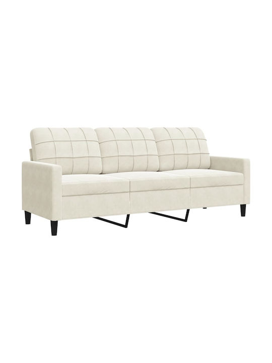 Living Room Furniture Set 3-Seater & 2-Seater & Stool Beige