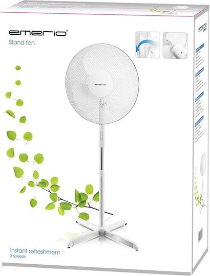 Emerio Ανεμιστήρας Ορθοστάτης 45W Διαμέτρου 40cm Λευκός