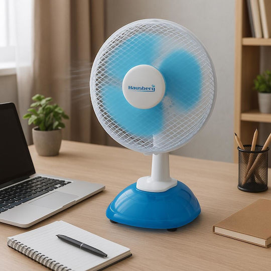 Hausberg Ventilator Cu Clemă 25W Diametru Ventilator 15cm Albastru