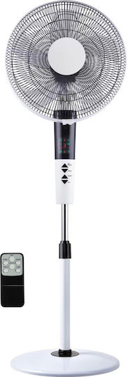 Lineme Ανεμιστήρας Ορθοστάτης 50W Διαμέτρου 40.64cm Λευκός