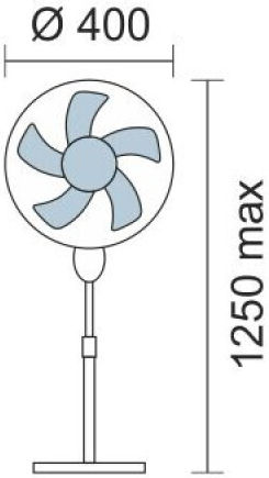 Spot Light Ανεμιστήρας Ορθοστάτης 45W Λευκός