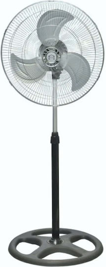 03.FT-45090 Ανεμιστήρας Ορθοστάτης 90W Διαμέτρου 45cm Μαύρος
