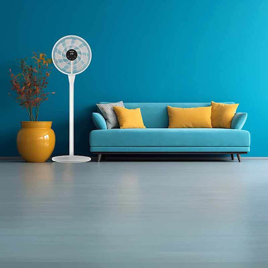 Eurolamp Pedestal Fan 25W 40cm Diameter White