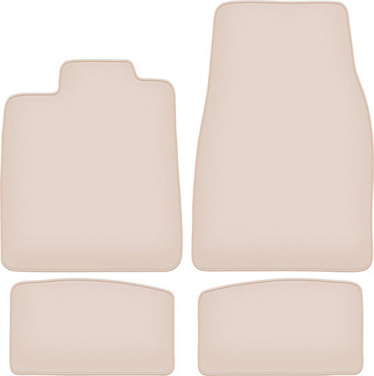 Premium Beige Floor Mats Porsche Taycan Sedan 2020
