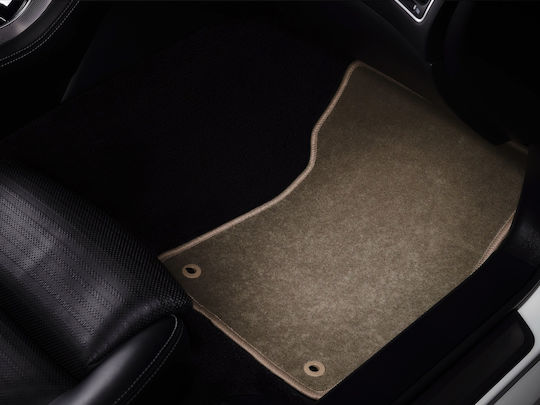 Beige Velvet Floor Mats Volkswagen Routan 7 Seater 2008-2015