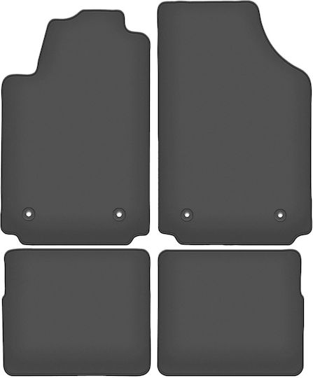Wielganizator Satz Vorder- und Hintermatten 4Stück aus Gummi für Audi A2 2000-2005 Gray