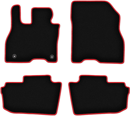 Carlux Red Car Mats Nissan Leaf II Hatchback 2017