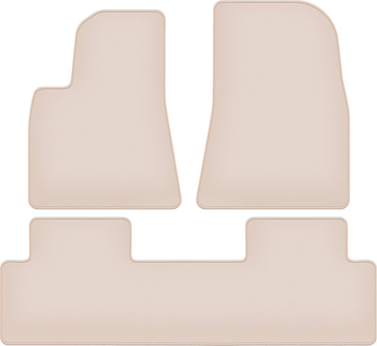 Premium Beige Floor Mats Tesla Model 3 Sedan 2017