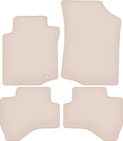 Premium Beige Car Mats Peugeot 107 Hatchback 2005-2014