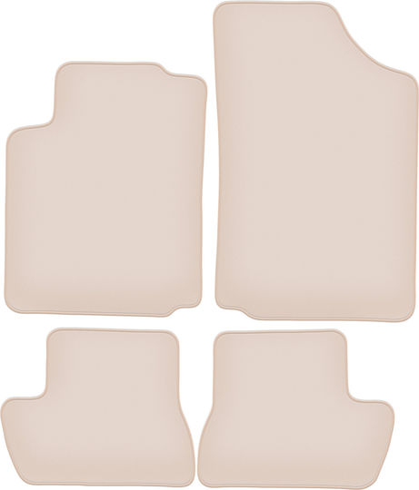 Premium Beige Floor Mats Citroen C2 Hatchback 2003-2009