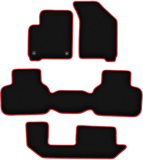 Carlux Red Car Mats Fiat Freemont 7 Seater 2011-2016