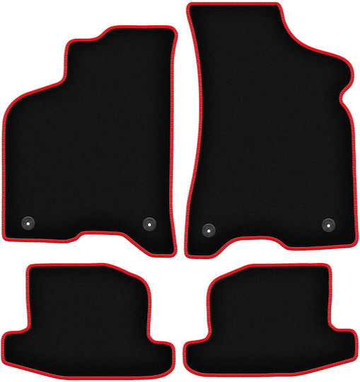 Carlux Red Car Mats for Seat Arosa Hatchback 1997-2005