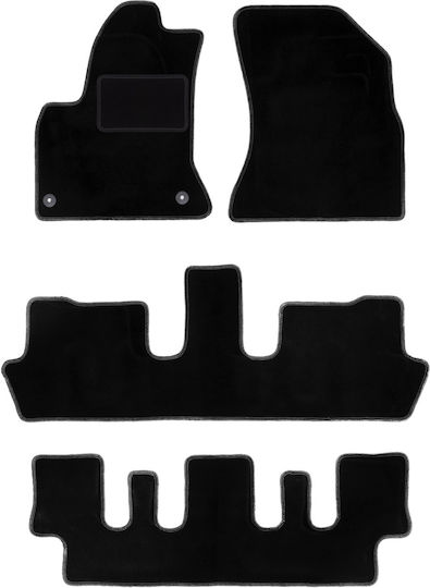 Velvet Carpet Mats Set Citroen C4 Grand Picasso 7-seater 2006-2013