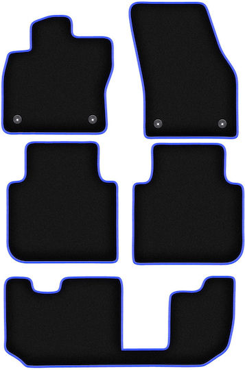 Carlux Blue Car Mats Volkswagen Tiguan Allspace 7 Seater 2017