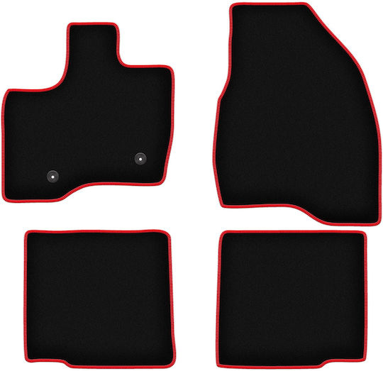 Carlux Red Car Mats for Ford Explorer Mk5 SUV 2010-2019