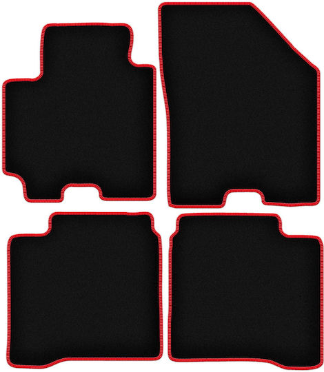 Carlux Red Car Mats for Suzuki Baleno II Hatchback 2015