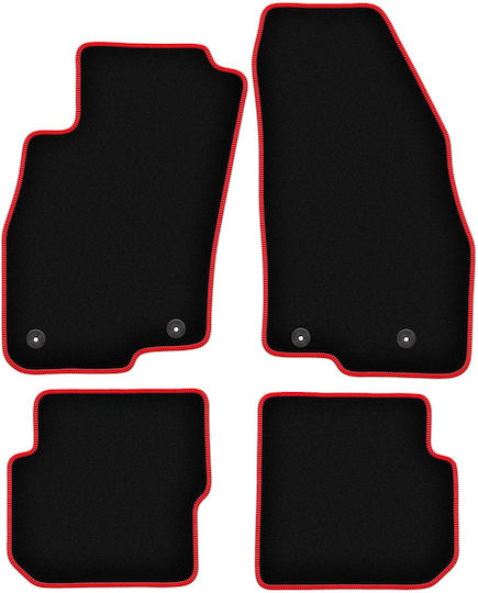 Carlux Red Car Floor Mats Alfa Romeo Mito Hatchback 2008-2019