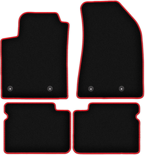 Carlux-rote Fußmatten Fiat Bravo II Hatchback 2007-2012