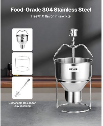 Vevor Donut Depositor Manual Doughnut Dropper Hopper Stainless Steel Dispenser